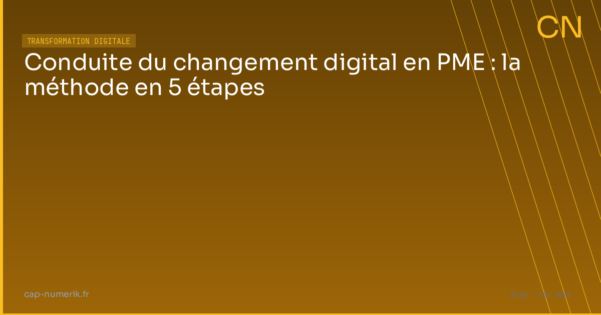 Conduite du changement digital en PME : la méthode en 5 étapes