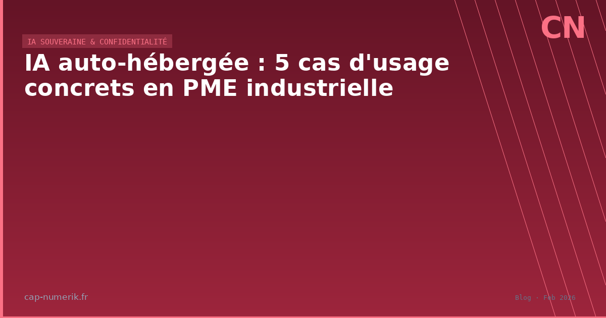 IA auto-hébergée : 5 cas d'usage concrets en PME