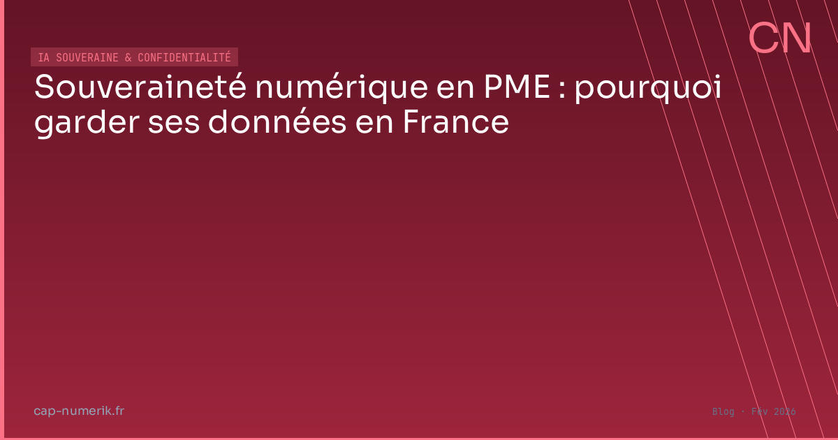 Souveraineté numérique en PME : pourquoi garder ses données en France